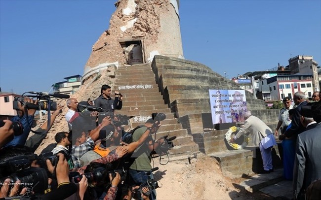 Nepal restauriert Kulturschätze ein Jahr nach dem Erdbeben - ảnh 1